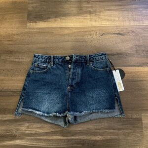 Amuse Society Dark Blue Jean Shorts